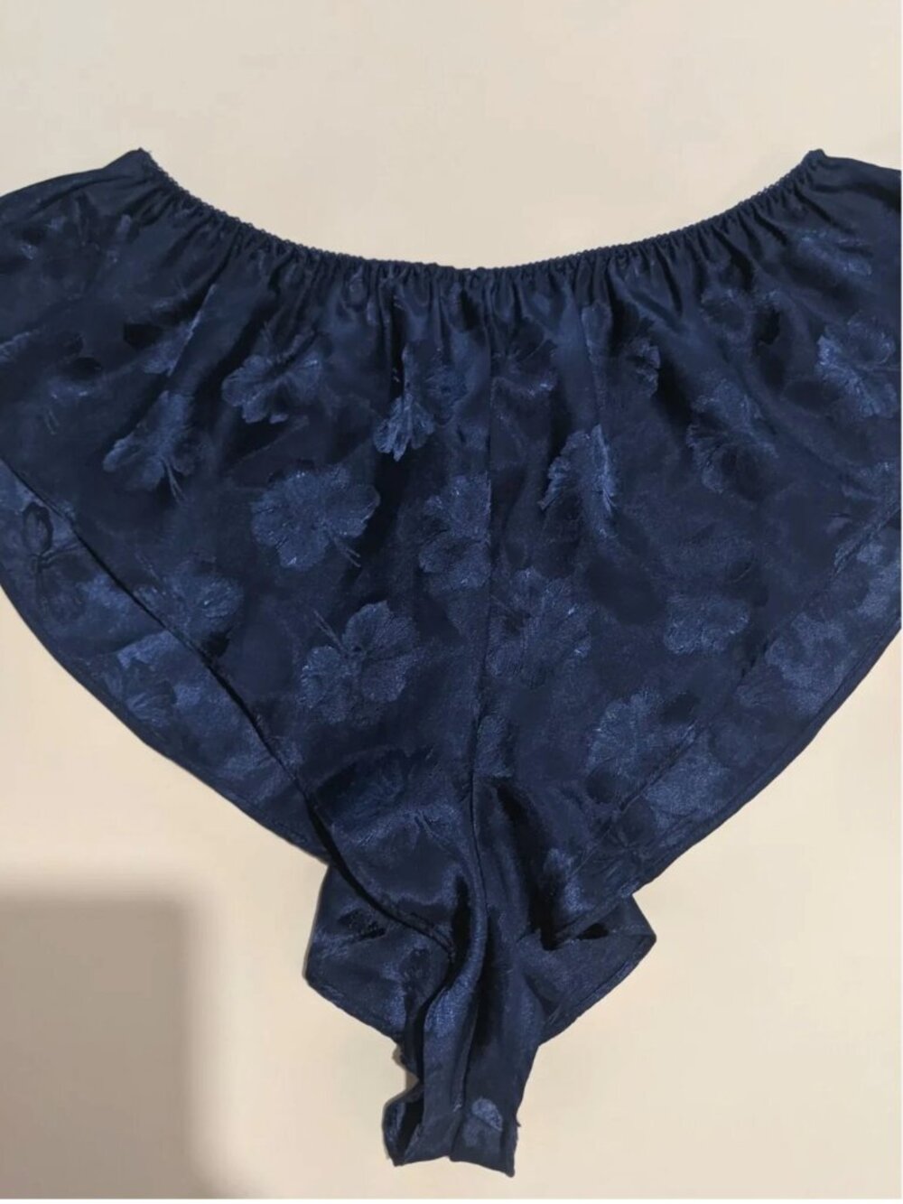 Victoria's Secret Gold Label Small Panties Vintage Second Skin Blue Sexy Floral